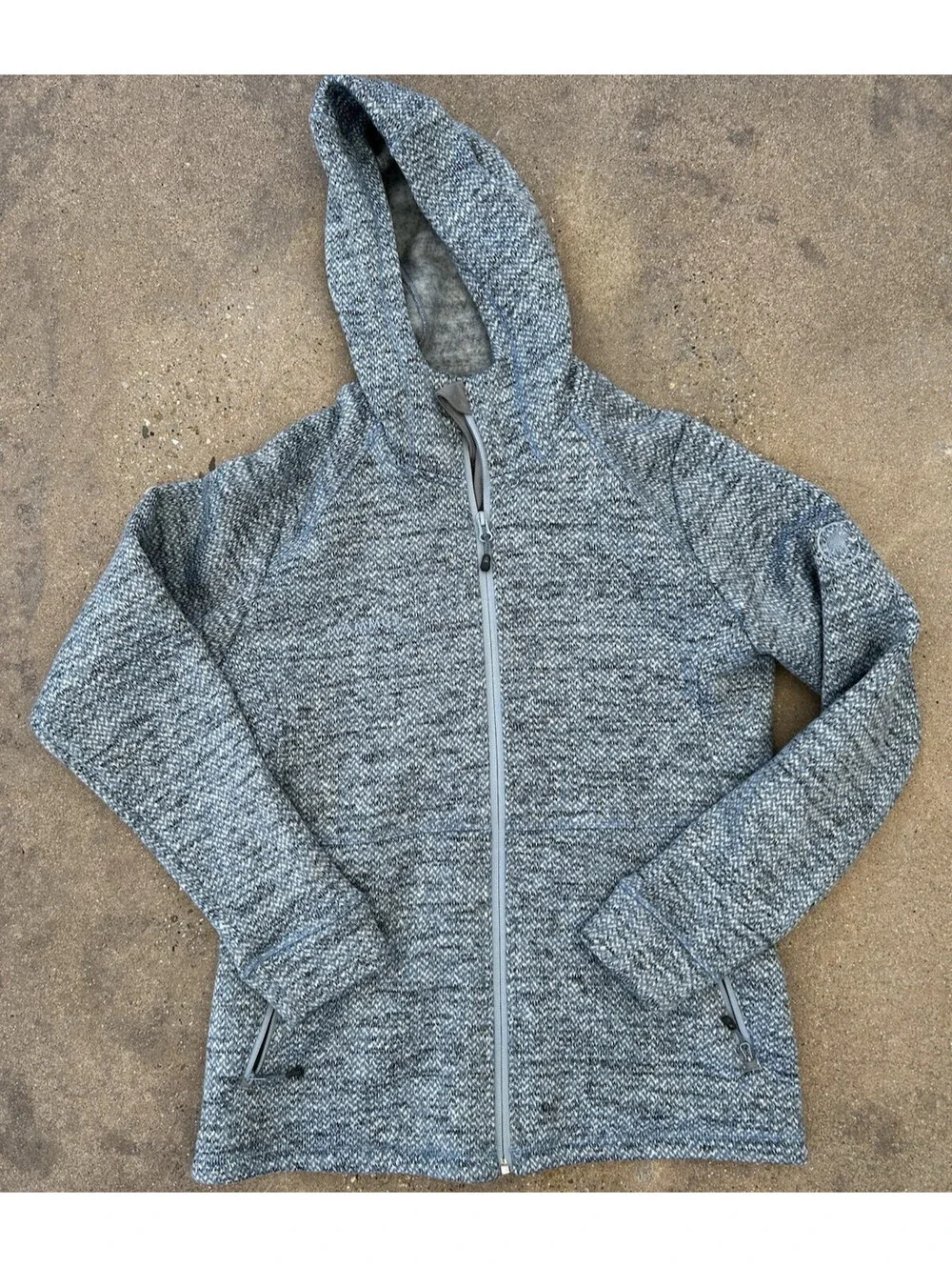 Mammut Kachemak Womens Size XL Blue Full Zip Hoodie Hooded Sweater Hiking Jacket